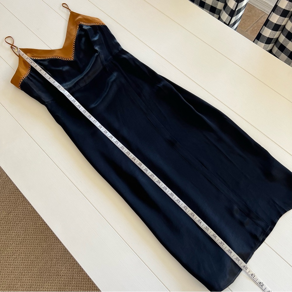 Scotch & Soda Satin Slip Dress Black Gold XS - Picture 12 of 17
